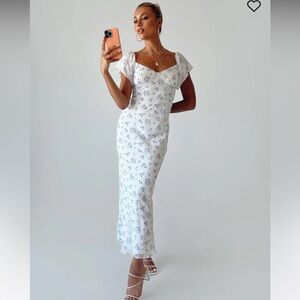 Princess Polly Hera Maxi Dress White Floral
